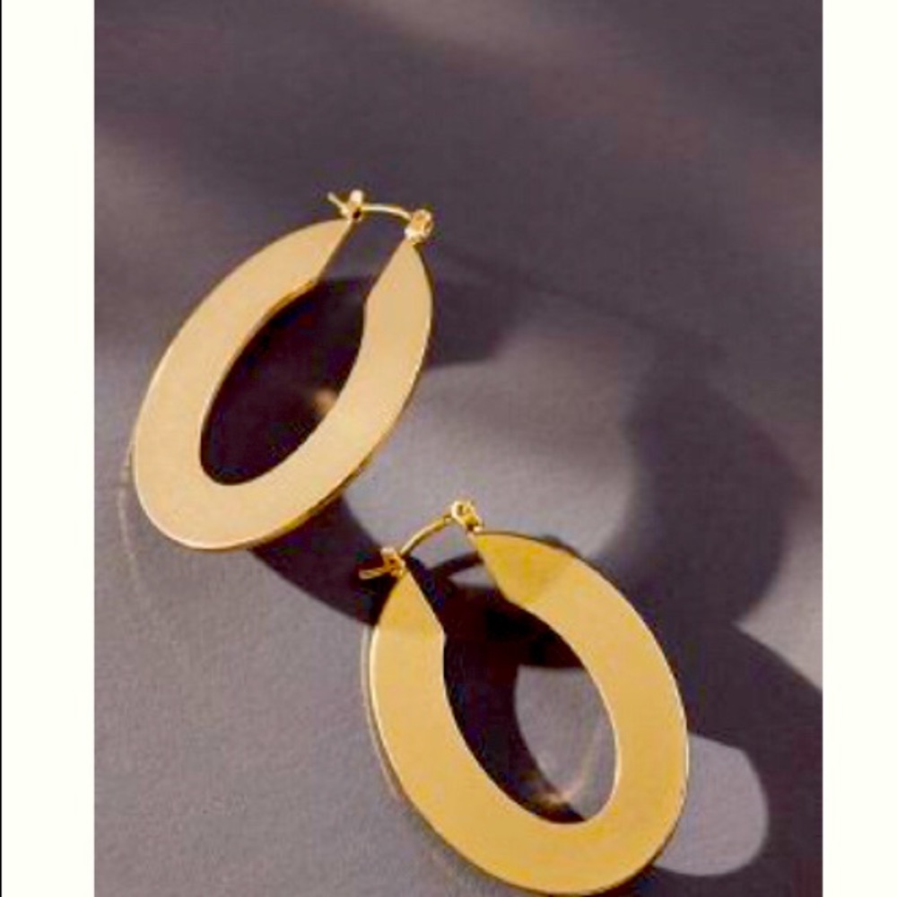 Anthropologie Gold Hoop Earrings